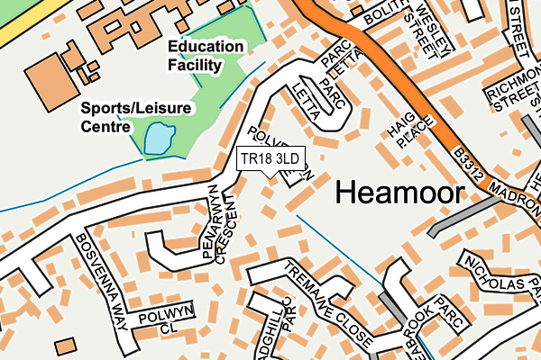 TR18 3LD map - OS OpenMap – Local (Ordnance Survey)