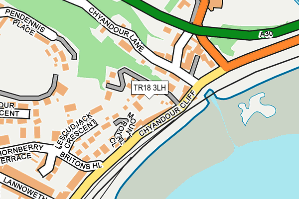 TR18 3LH map - OS OpenMap – Local (Ordnance Survey)