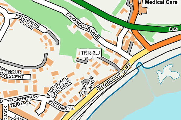 TR18 3LJ map - OS OpenMap – Local (Ordnance Survey)