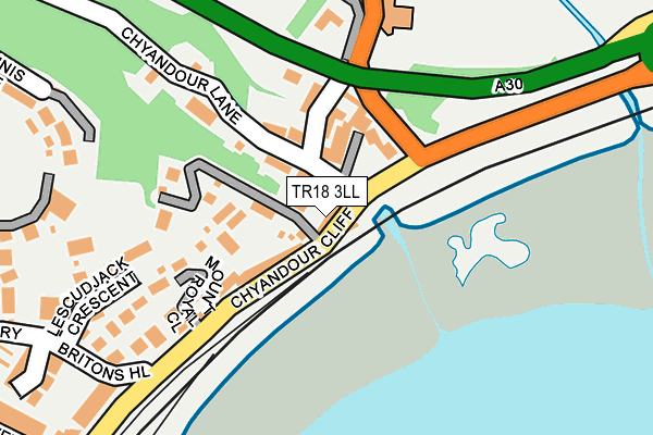 TR18 3LL map - OS OpenMap – Local (Ordnance Survey)