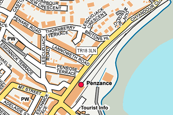 TR18 3LN map - OS OpenMap – Local (Ordnance Survey)