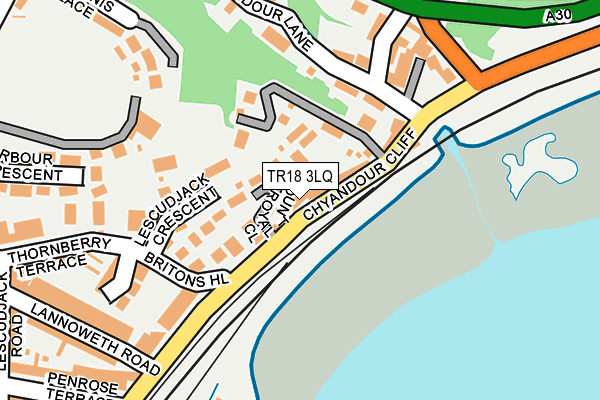 TR18 3LQ map - OS OpenMap – Local (Ordnance Survey)