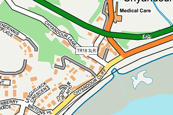 TR18 3LR map - OS OpenMap – Local (Ordnance Survey)
