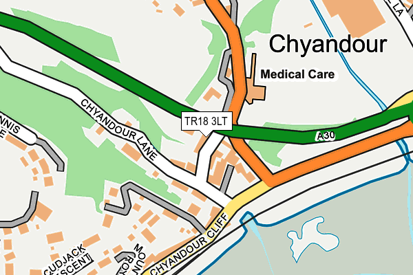 TR18 3LT map - OS OpenMap – Local (Ordnance Survey)
