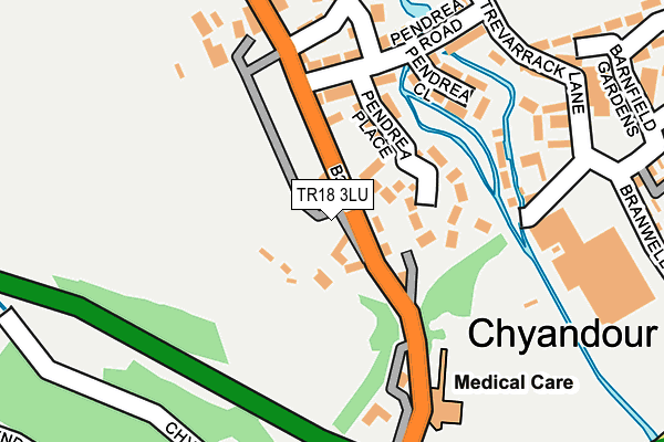 TR18 3LU map - OS OpenMap – Local (Ordnance Survey)