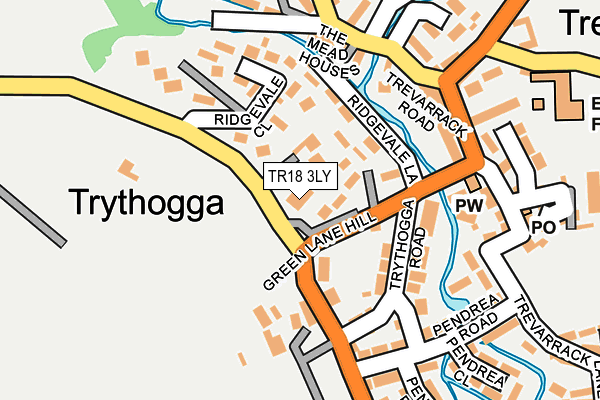 TR18 3LY map - OS OpenMap – Local (Ordnance Survey)
