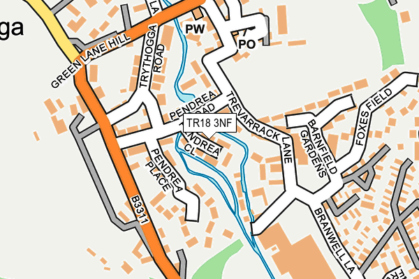 TR18 3NF map - OS OpenMap – Local (Ordnance Survey)