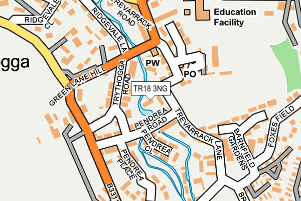 TR18 3NG map - OS OpenMap – Local (Ordnance Survey)