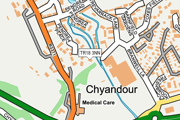 TR18 3NN map - OS OpenMap – Local (Ordnance Survey)