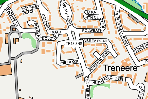 TR18 3NS map - OS OpenMap – Local (Ordnance Survey)