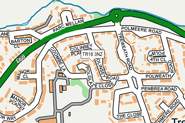 TR18 3NZ map - OS OpenMap – Local (Ordnance Survey)