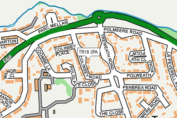 TR18 3PA map - OS OpenMap – Local (Ordnance Survey)