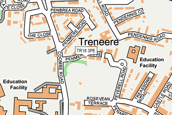 TR18 3PE map - OS OpenMap – Local (Ordnance Survey)