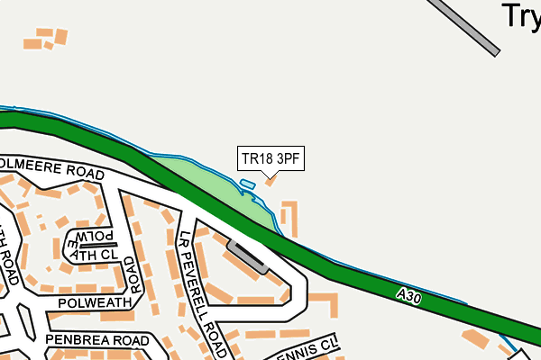 TR18 3PF map - OS OpenMap – Local (Ordnance Survey)