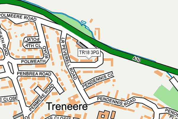 TR18 3PG map - OS OpenMap – Local (Ordnance Survey)