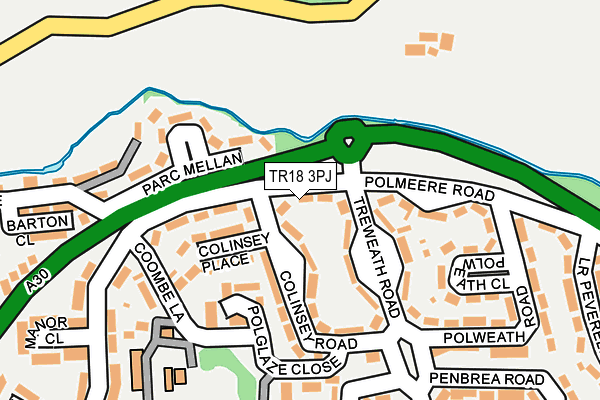 TR18 3PJ map - OS OpenMap – Local (Ordnance Survey)