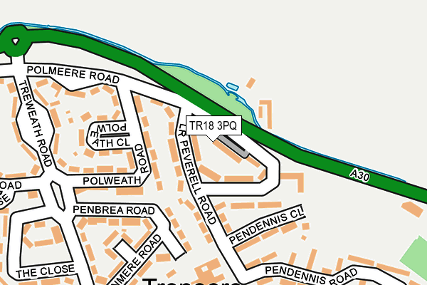 TR18 3PQ map - OS OpenMap – Local (Ordnance Survey)