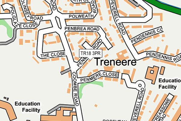 TR18 3PR map - OS OpenMap – Local (Ordnance Survey)