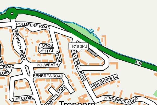TR18 3PU map - OS OpenMap – Local (Ordnance Survey)