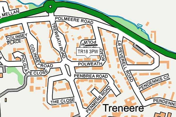 TR18 3PW map - OS OpenMap – Local (Ordnance Survey)
