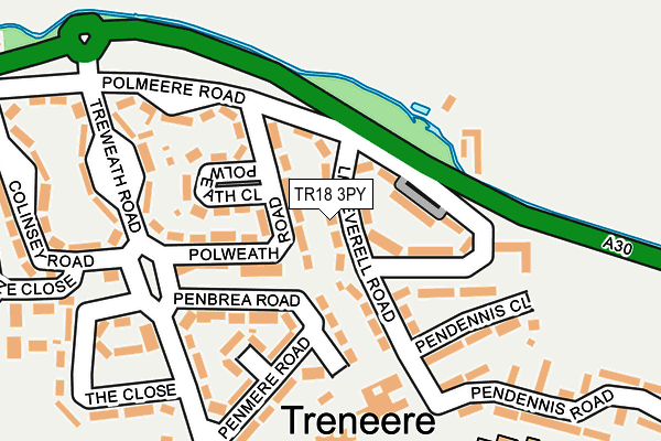 TR18 3PY map - OS OpenMap – Local (Ordnance Survey)