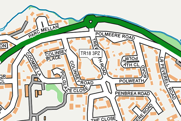 TR18 3PZ map - OS OpenMap – Local (Ordnance Survey)