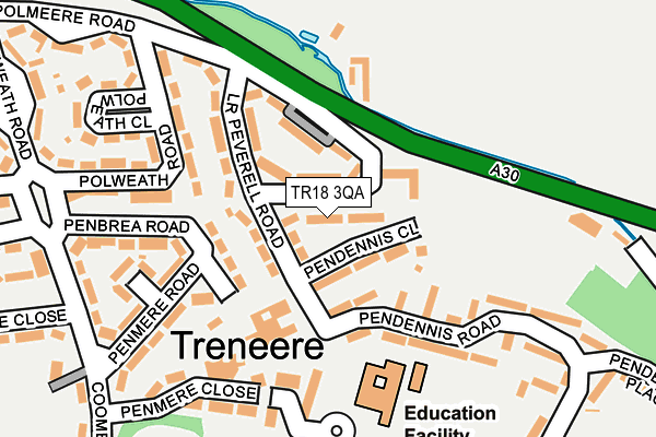 TR18 3QA map - OS OpenMap – Local (Ordnance Survey)