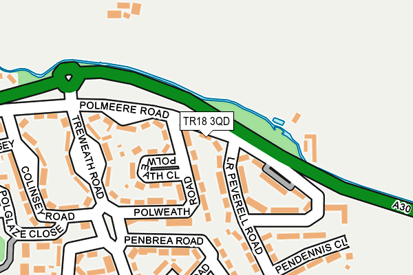 TR18 3QD map - OS OpenMap – Local (Ordnance Survey)