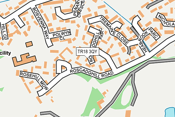 TR18 3QY map - OS OpenMap – Local (Ordnance Survey)