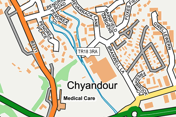 TR18 3RA map - OS OpenMap – Local (Ordnance Survey)