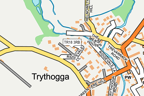 TR18 3RB map - OS OpenMap – Local (Ordnance Survey)