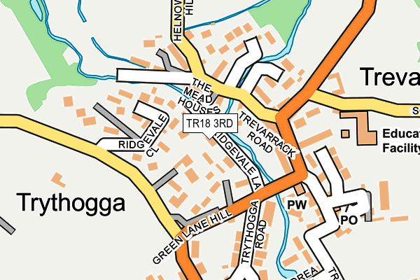 TR18 3RD map - OS OpenMap – Local (Ordnance Survey)