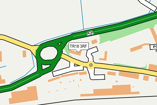 TR18 3RF map - OS OpenMap – Local (Ordnance Survey)