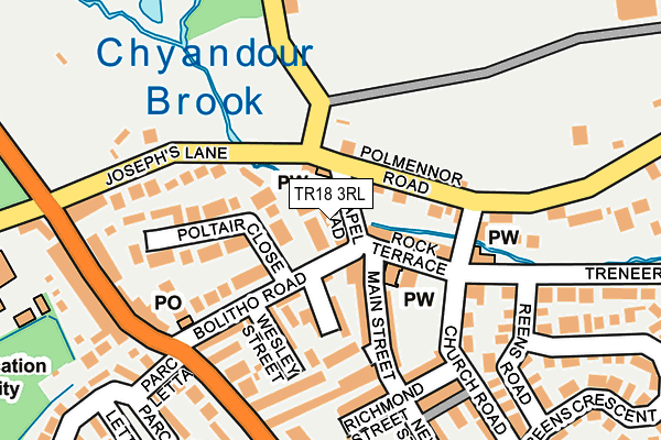 TR18 3RL map - OS OpenMap – Local (Ordnance Survey)