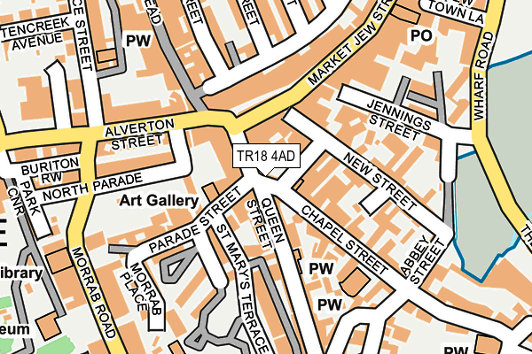 TR18 4AD map - OS OpenMap – Local (Ordnance Survey)