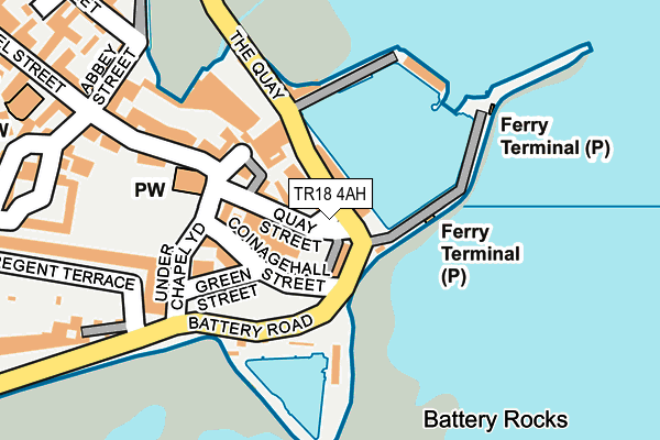 TR18 4AH map - OS OpenMap – Local (Ordnance Survey)