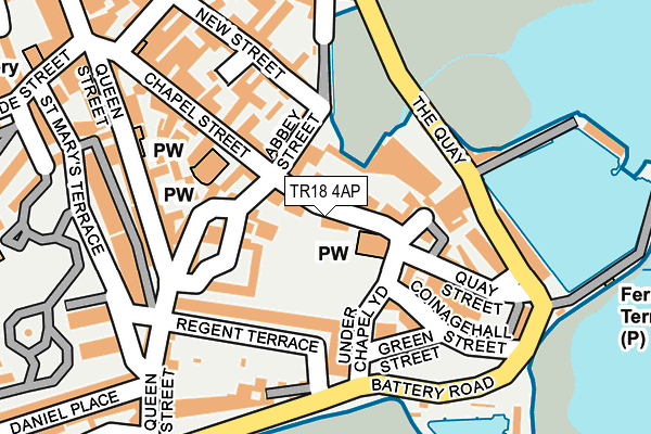 TR18 4AP map - OS OpenMap – Local (Ordnance Survey)