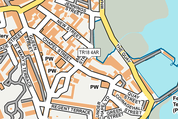 TR18 4AR map - OS OpenMap – Local (Ordnance Survey)