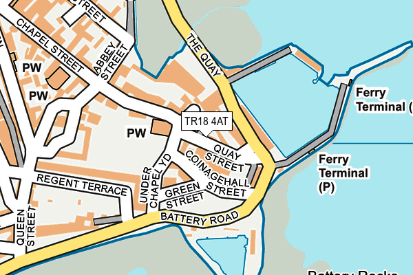 TR18 4AT map - OS OpenMap – Local (Ordnance Survey)