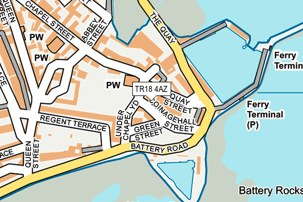 TR18 4AZ map - OS OpenMap – Local (Ordnance Survey)