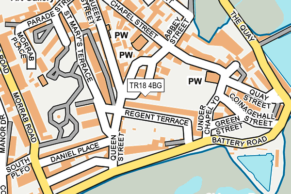 TR18 4BG map - OS OpenMap – Local (Ordnance Survey)