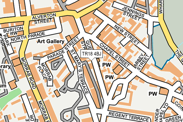 TR18 4BJ map - OS OpenMap – Local (Ordnance Survey)