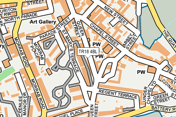 TR18 4BL map - OS OpenMap – Local (Ordnance Survey)