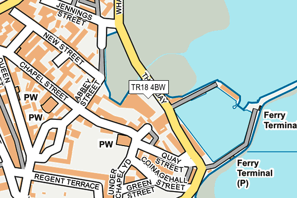 TR18 4BW map - OS OpenMap – Local (Ordnance Survey)