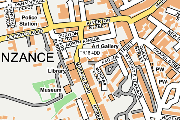 TR18 4DD map - OS OpenMap – Local (Ordnance Survey)