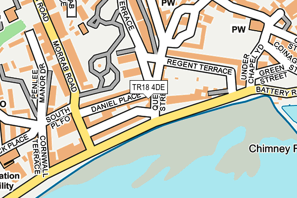 TR18 4DE map - OS OpenMap – Local (Ordnance Survey)