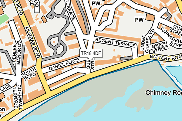 TR18 4DF map - OS OpenMap – Local (Ordnance Survey)
