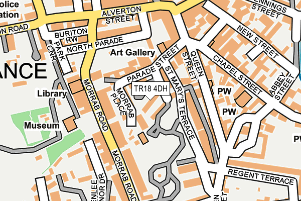 TR18 4DH map - OS OpenMap – Local (Ordnance Survey)
