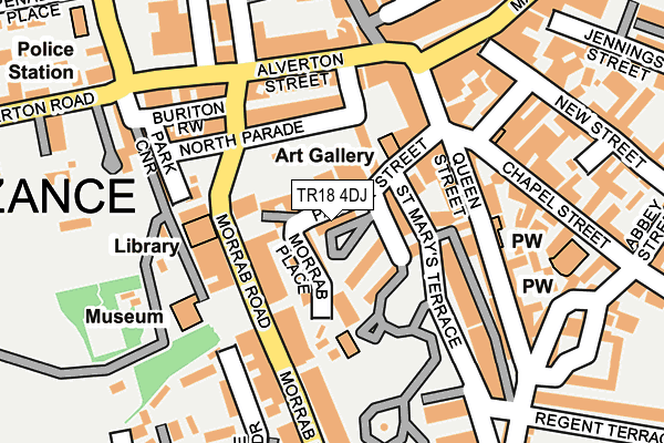 TR18 4DJ map - OS OpenMap – Local (Ordnance Survey)