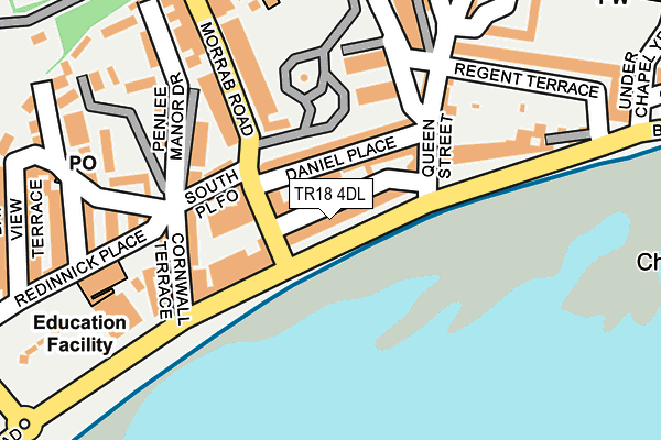 TR18 4DL map - OS OpenMap – Local (Ordnance Survey)